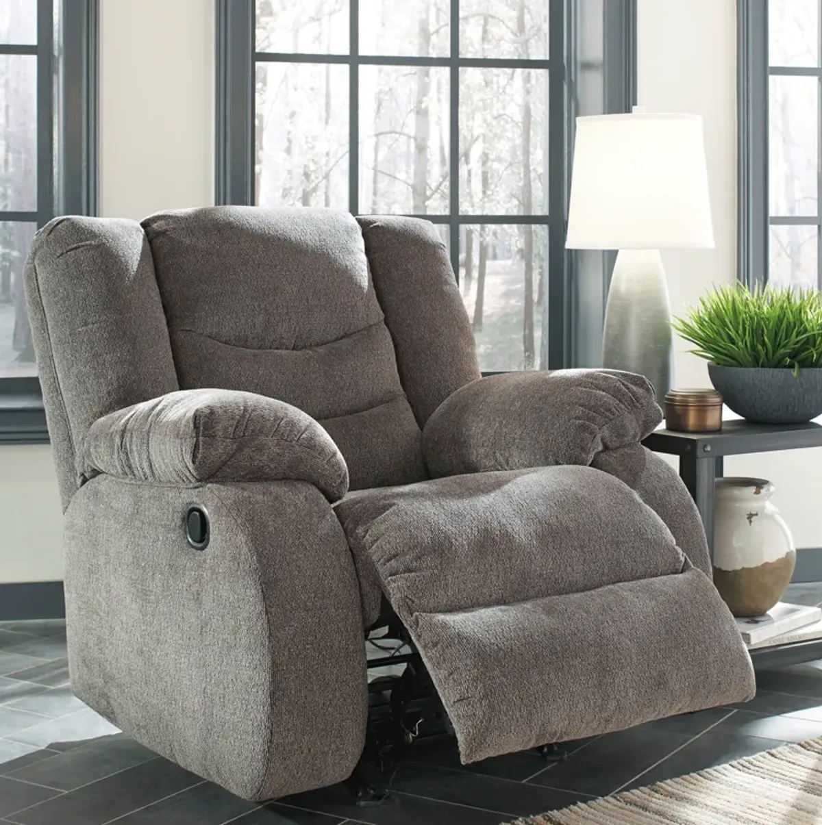 Tulen Gray Rocker Recliner