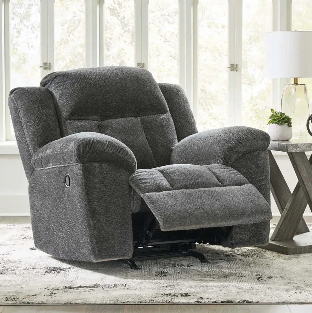 Frohn Gray Rocker Recliner