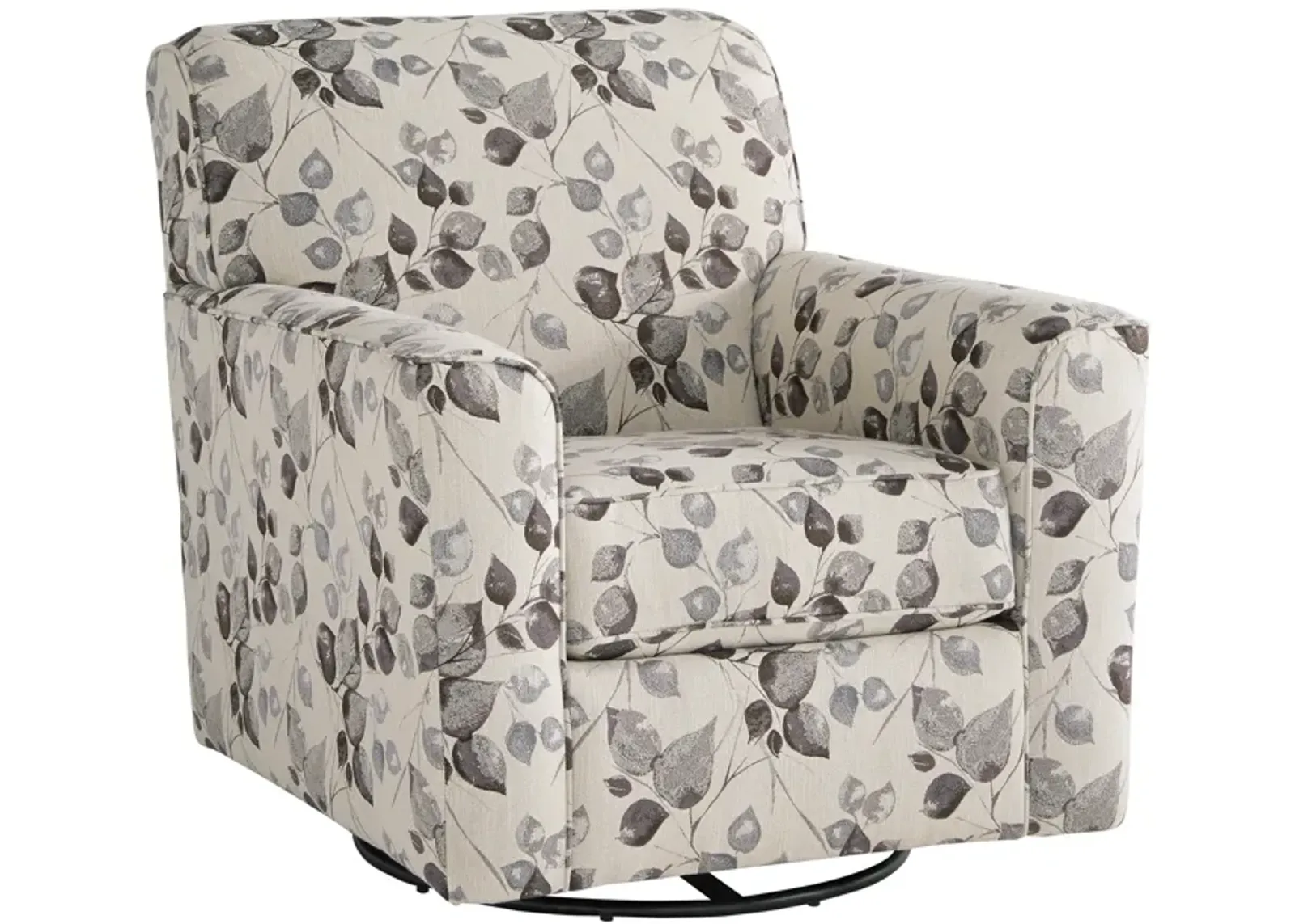 Abney Platinum Swivel Accent Chair