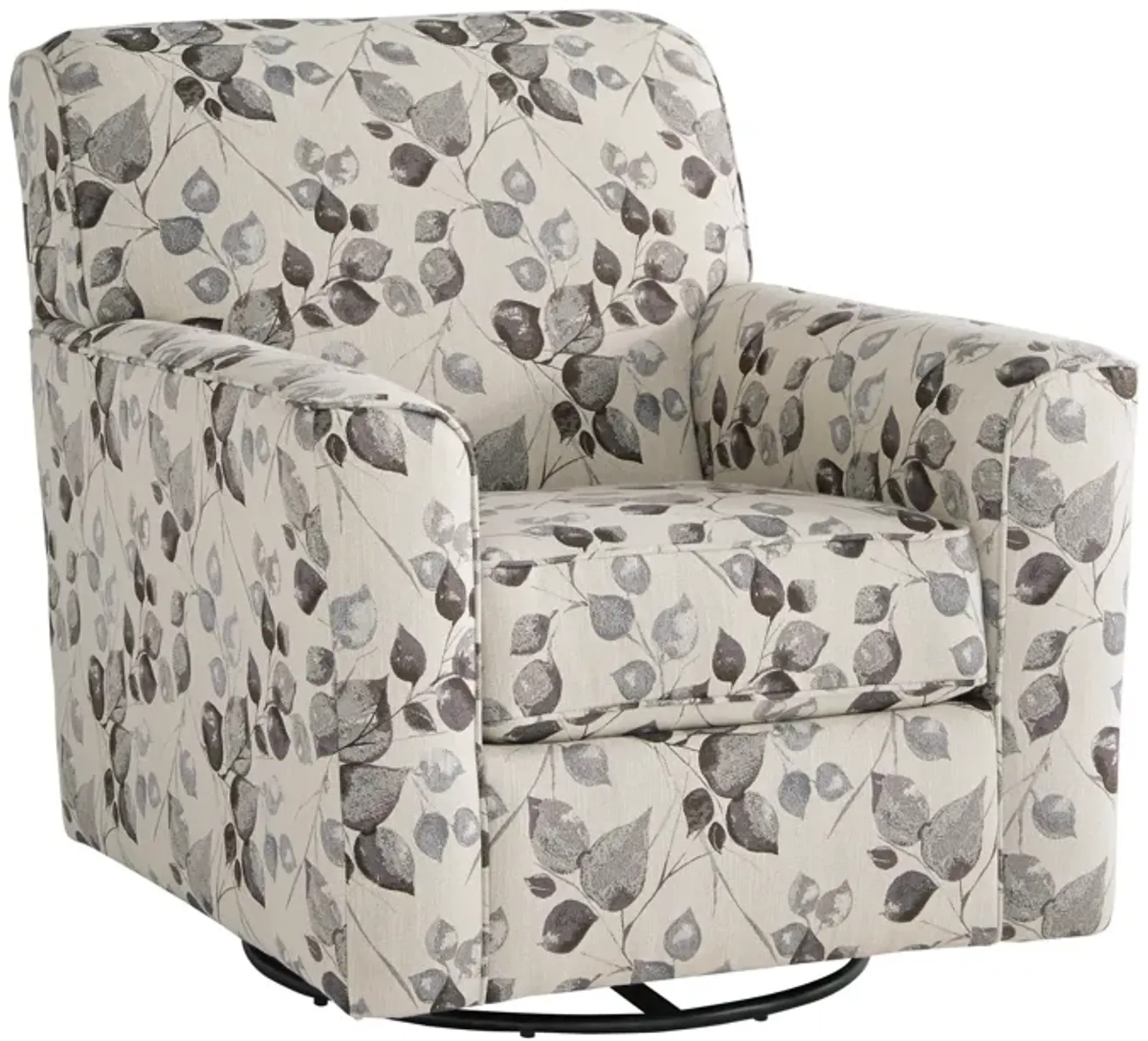 Abney Platinum Swivel Accent Chair