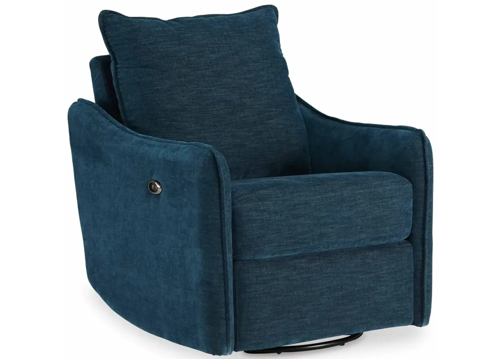 Mcburg Navy Power Swivel Recliner