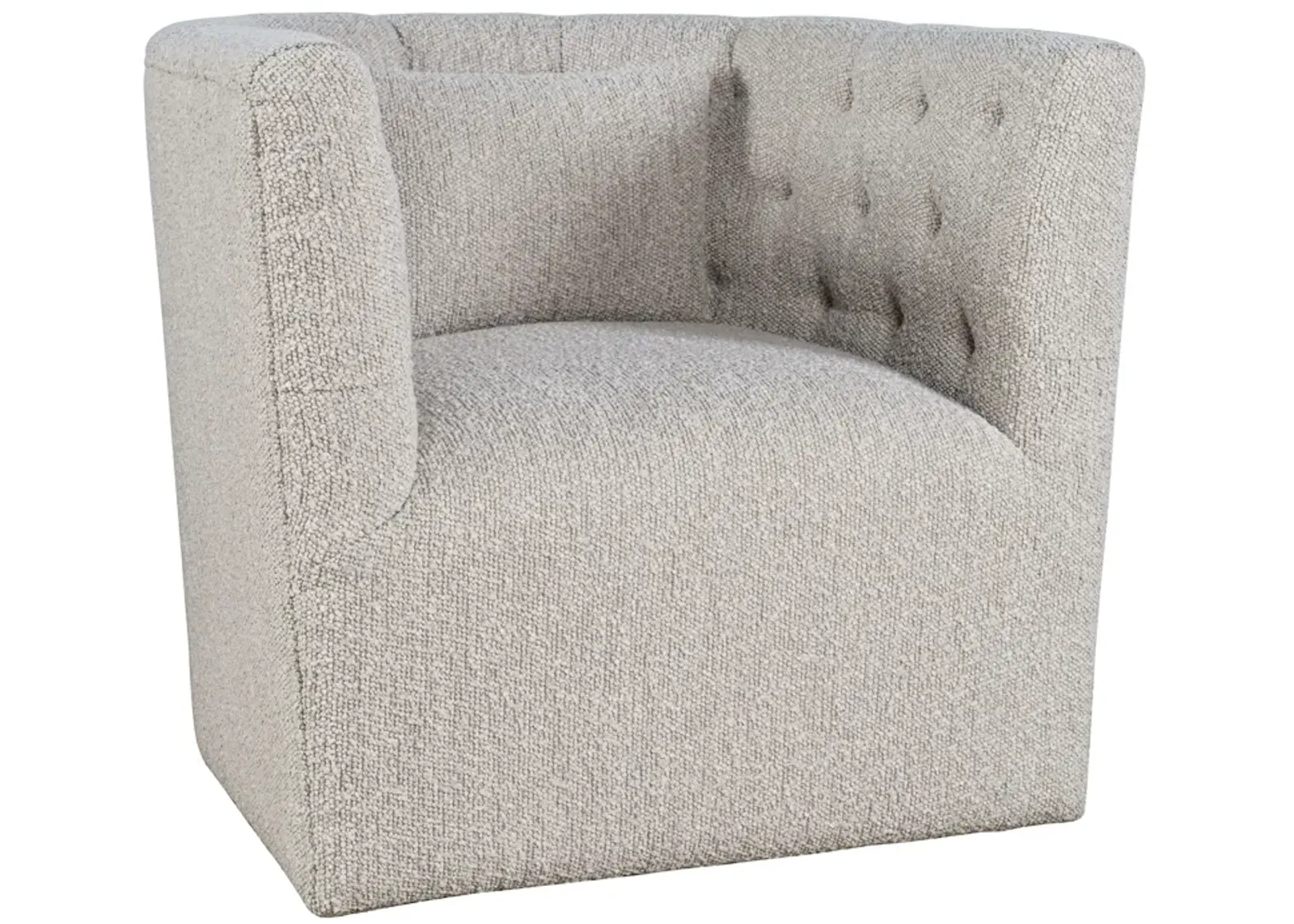 Everly Taupe Swivel Accent Chair