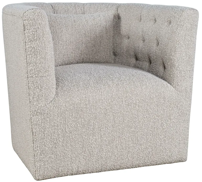 Everly Taupe Swivel Accent Chair