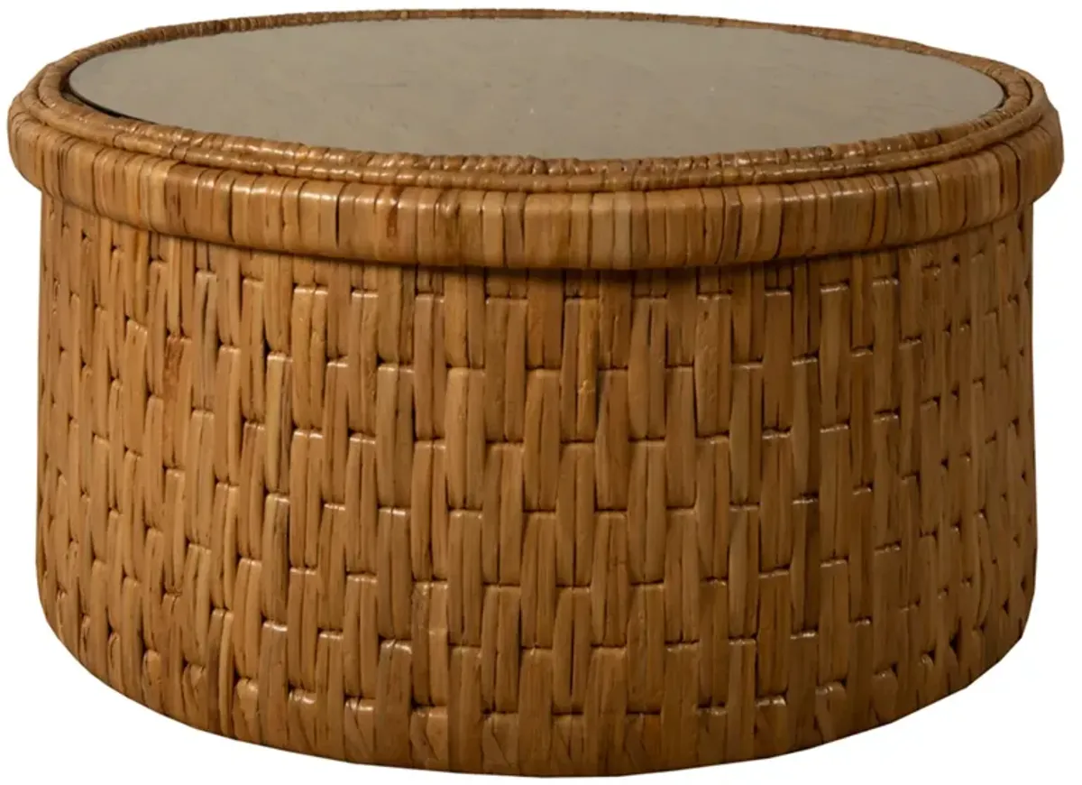 Dune Glass Round Cocktail Table