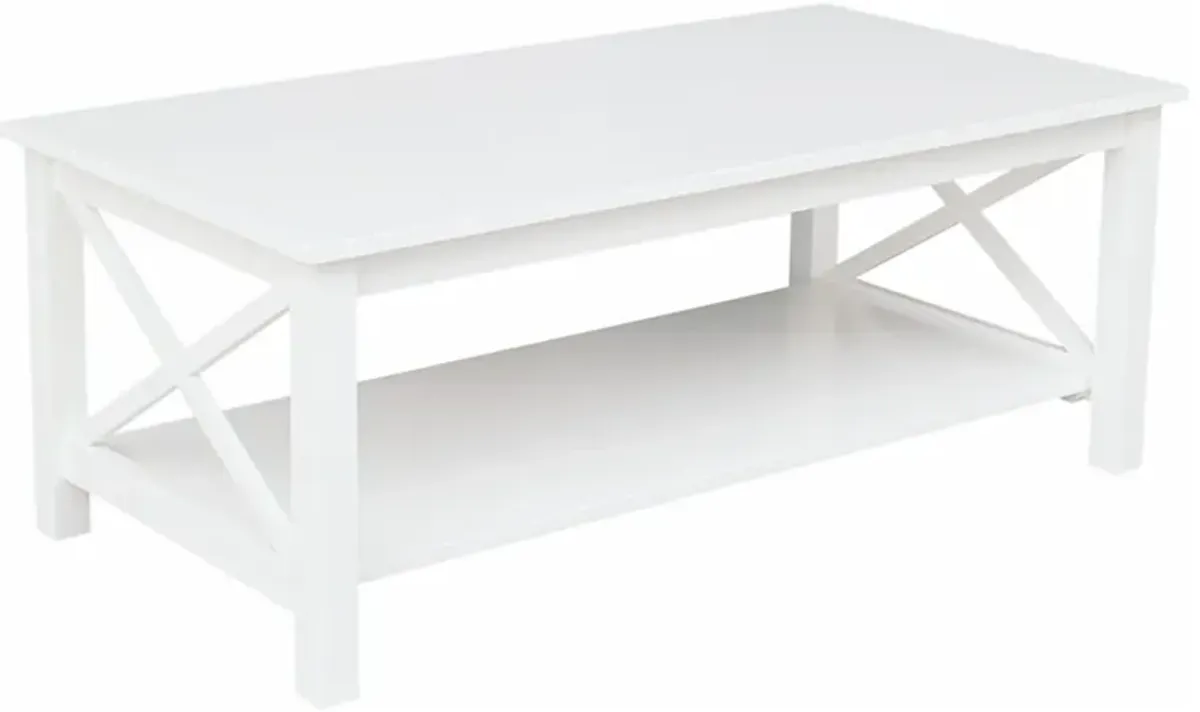 Hampton White Rectangular Cocktail Table