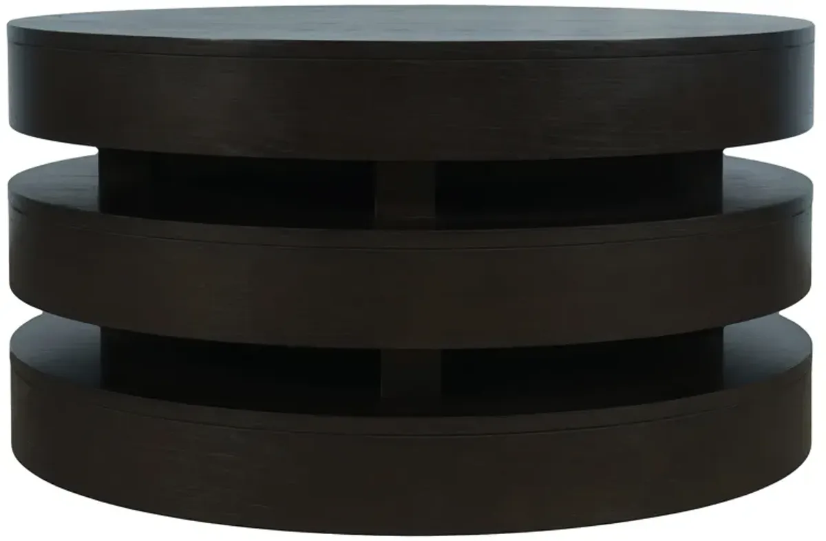 Brix Espresso Round Cocktail Table