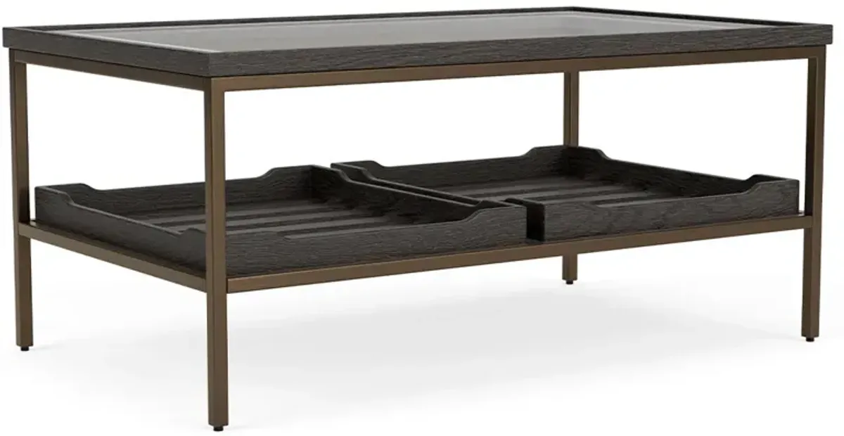 Elkmont Rectangular Glass Cocktail Table