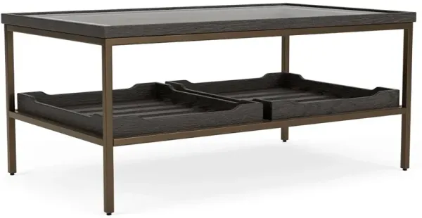 Elkmont Rectangular Glass Cocktail Table