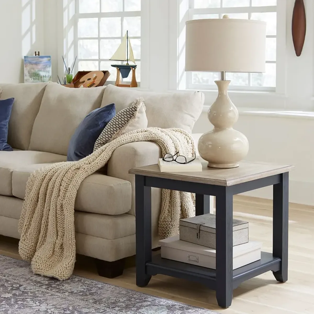 Summerville Navy End Table