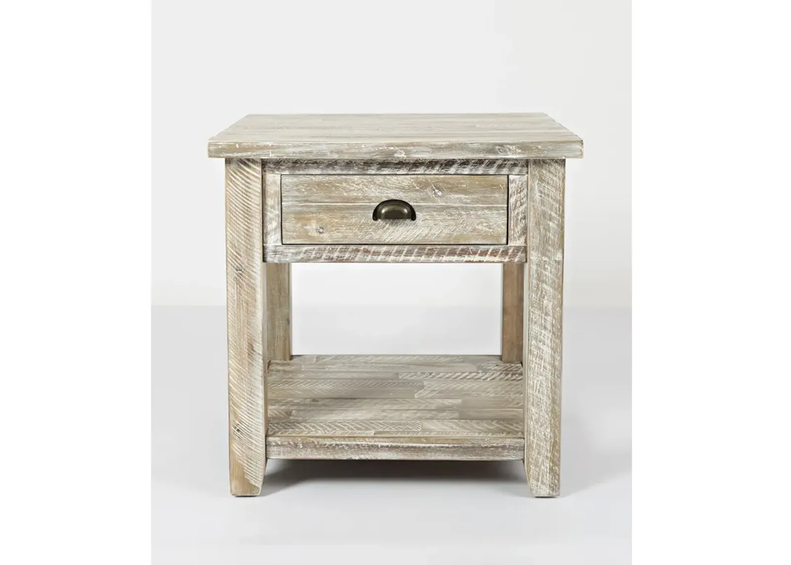 Seaside Washed Grey End Table