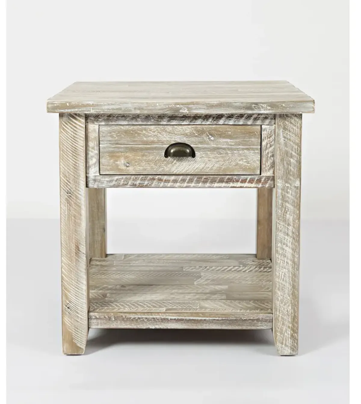 Seaside Washed Grey End Table