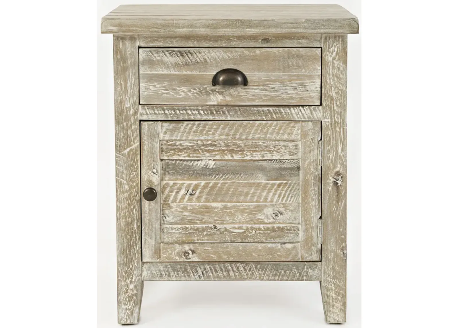 Seaside Washed Grey Accent Table