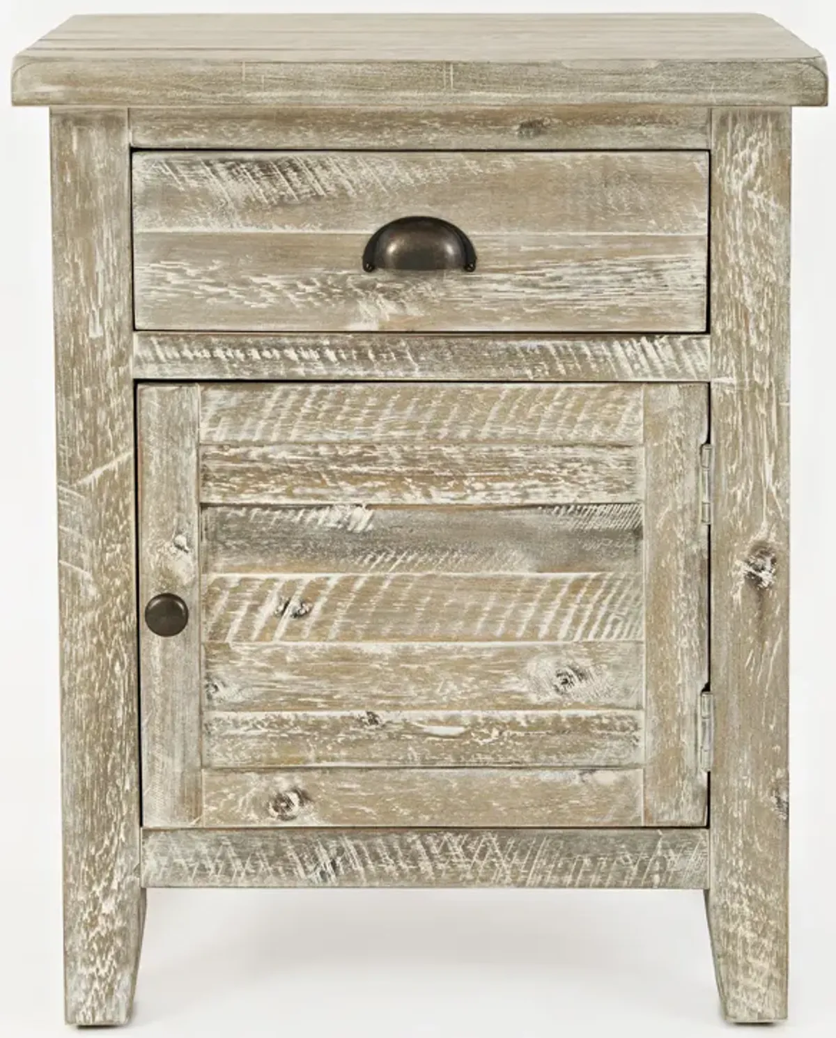 Seaside Washed Grey Accent Table