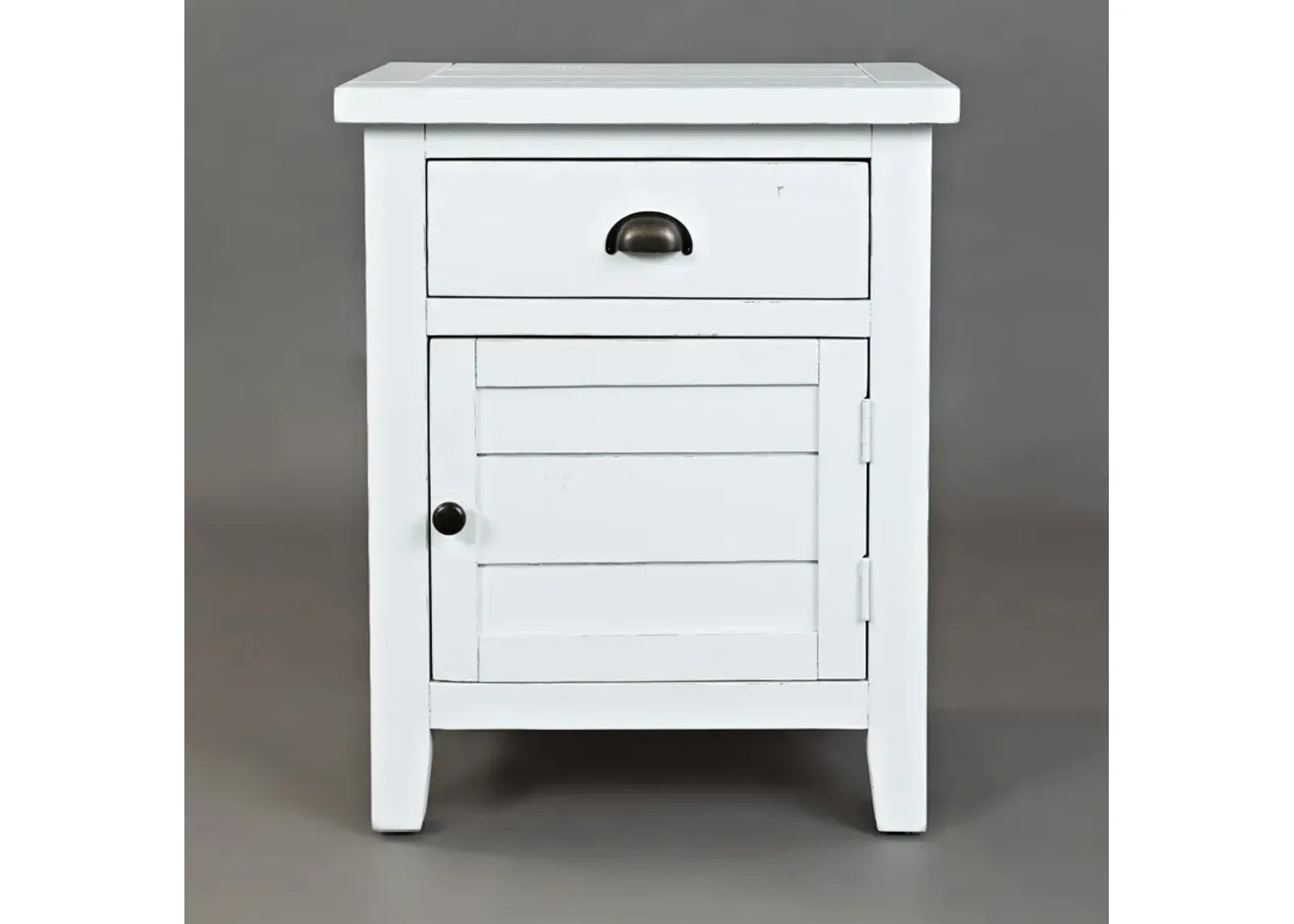 Seaside Weathered White Accent Table