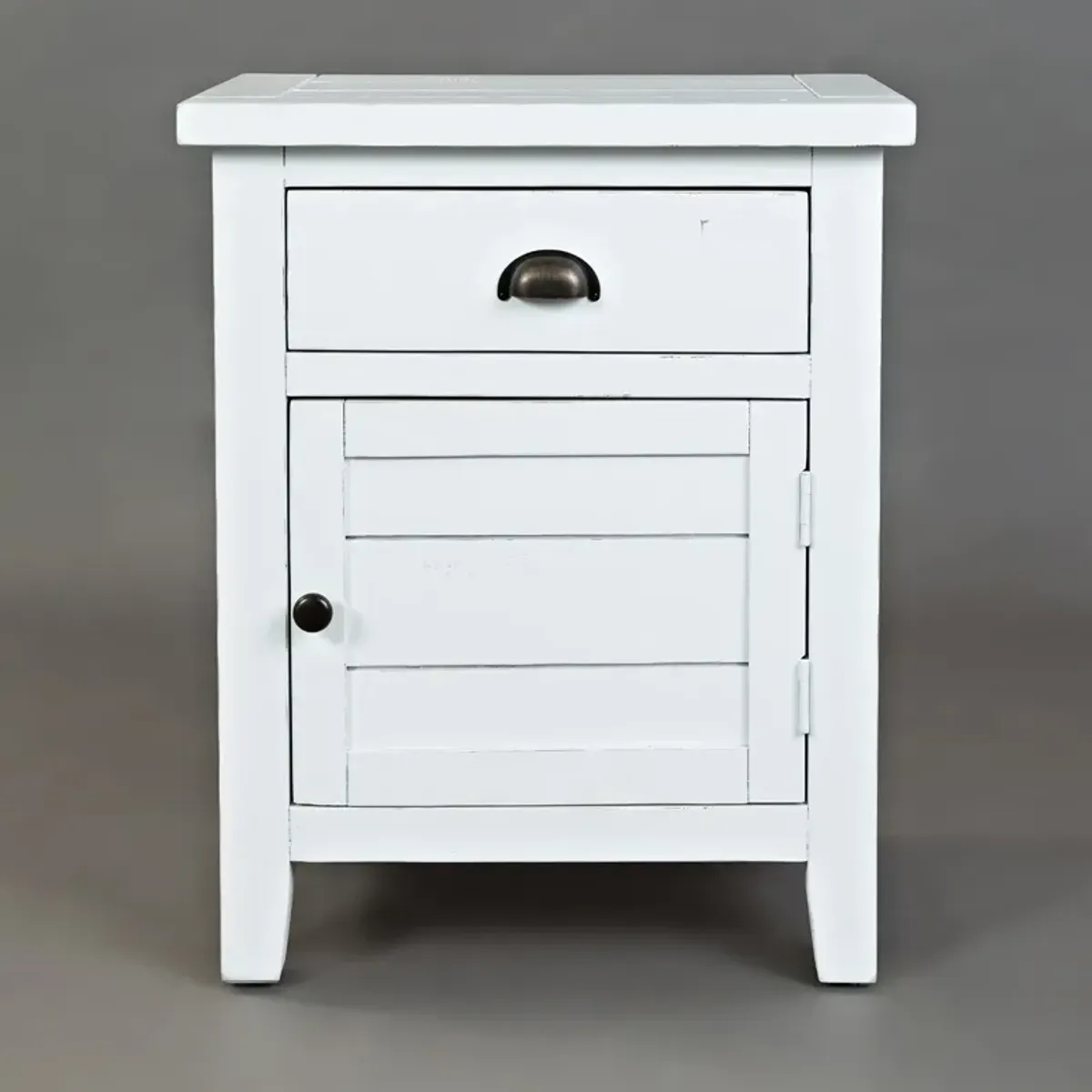 Seaside Weathered White Accent Table