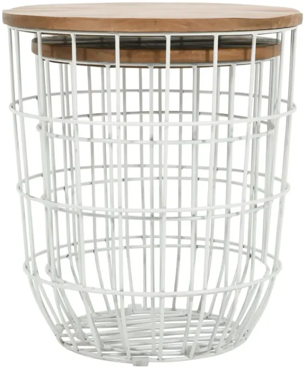 Rondo White Nesting End Tables