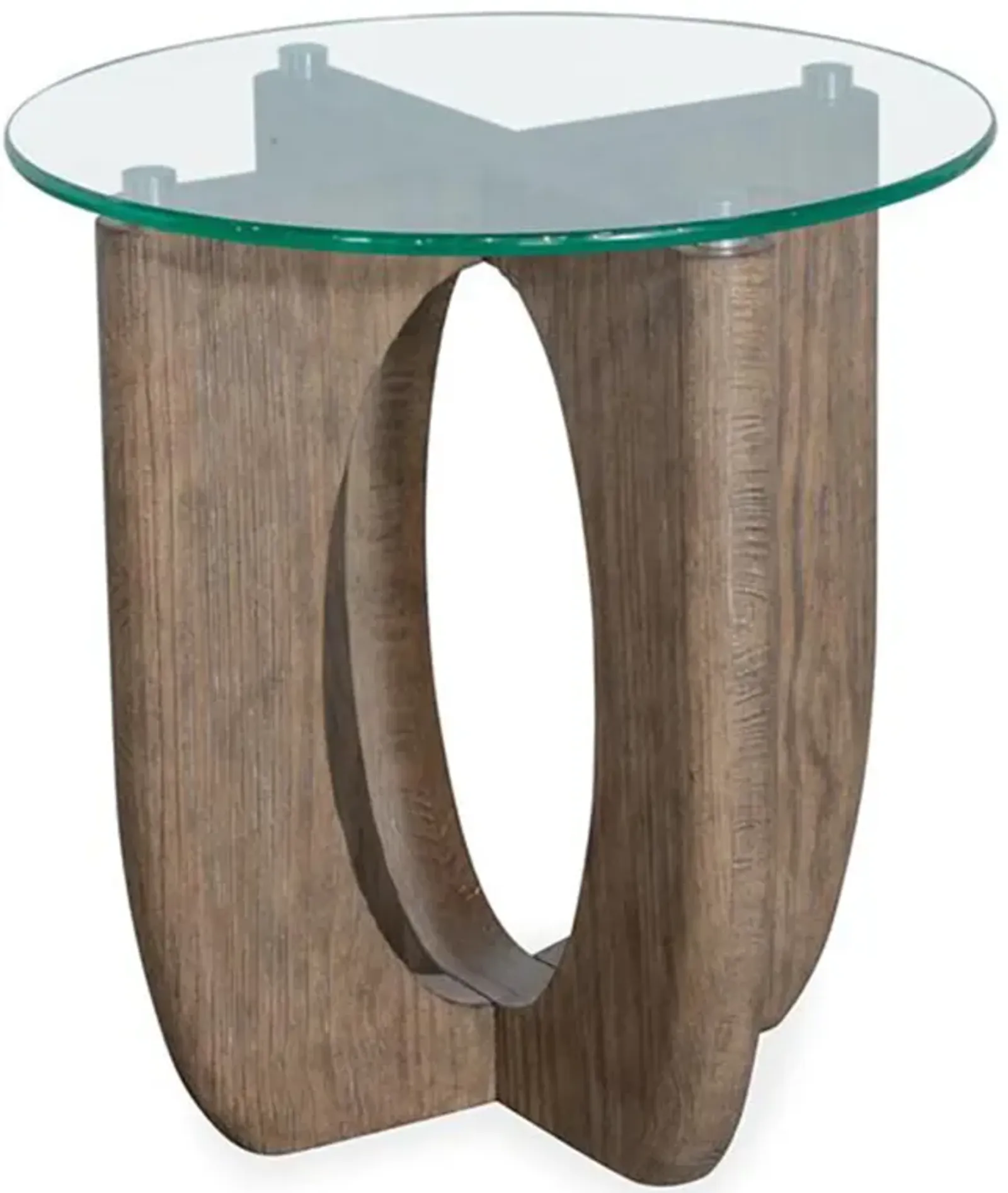 Lainey Almond Round End Table