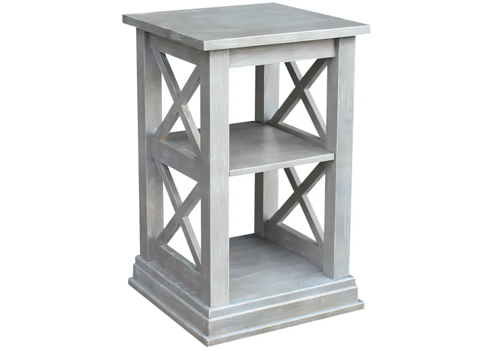 Hampton Taupe Gray Chairside Table