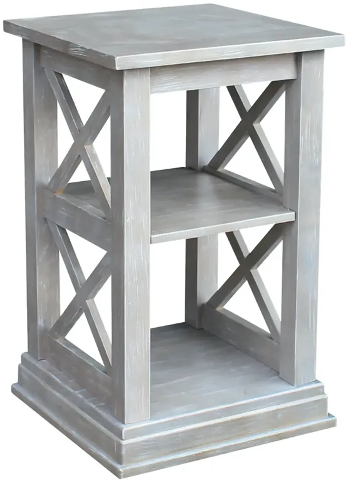 Hampton Taupe Gray Chairside Table