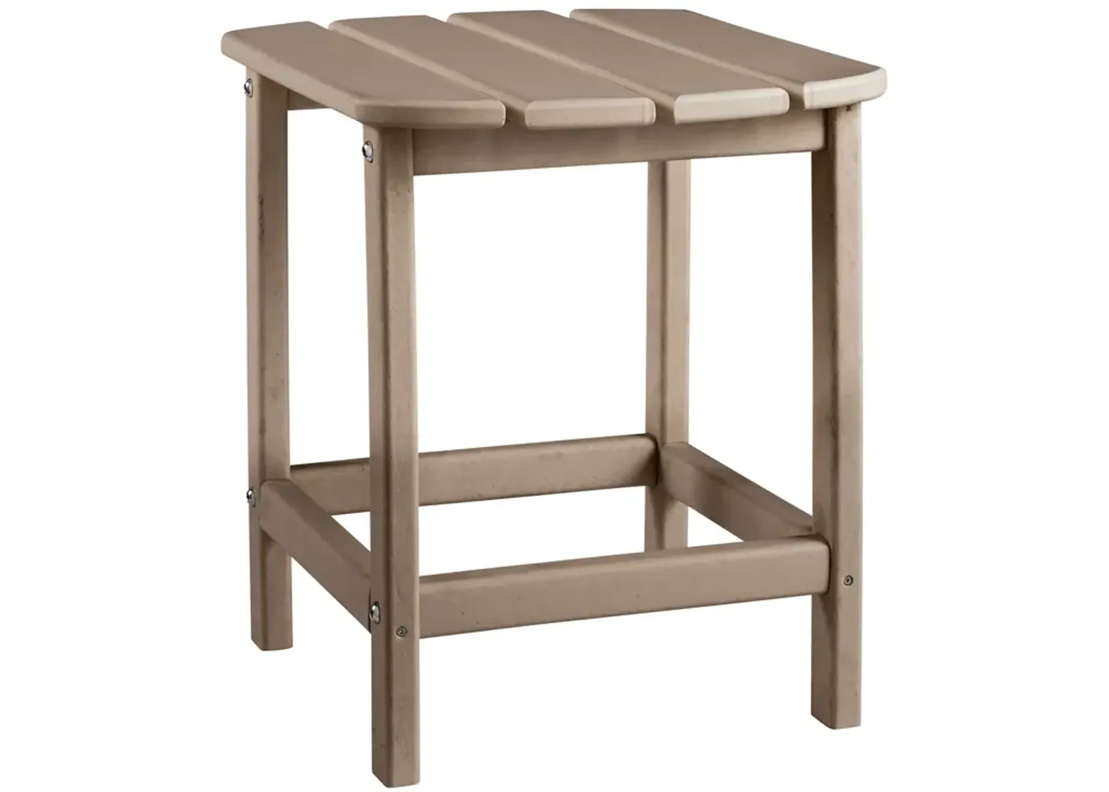 Grayish Brown Outdoor Chairside Table