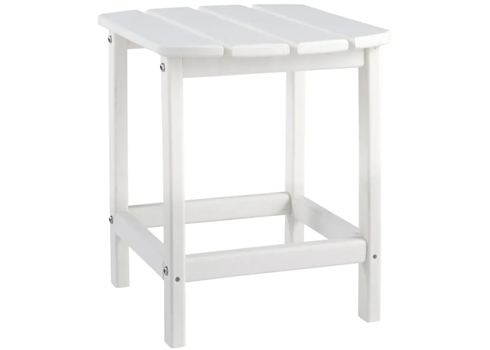 White Outdoor Chairside Table