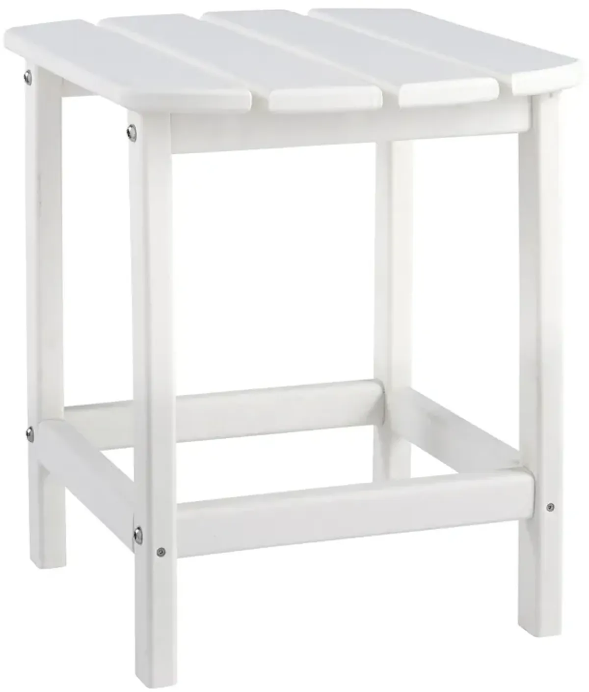 White Outdoor Chairside Table