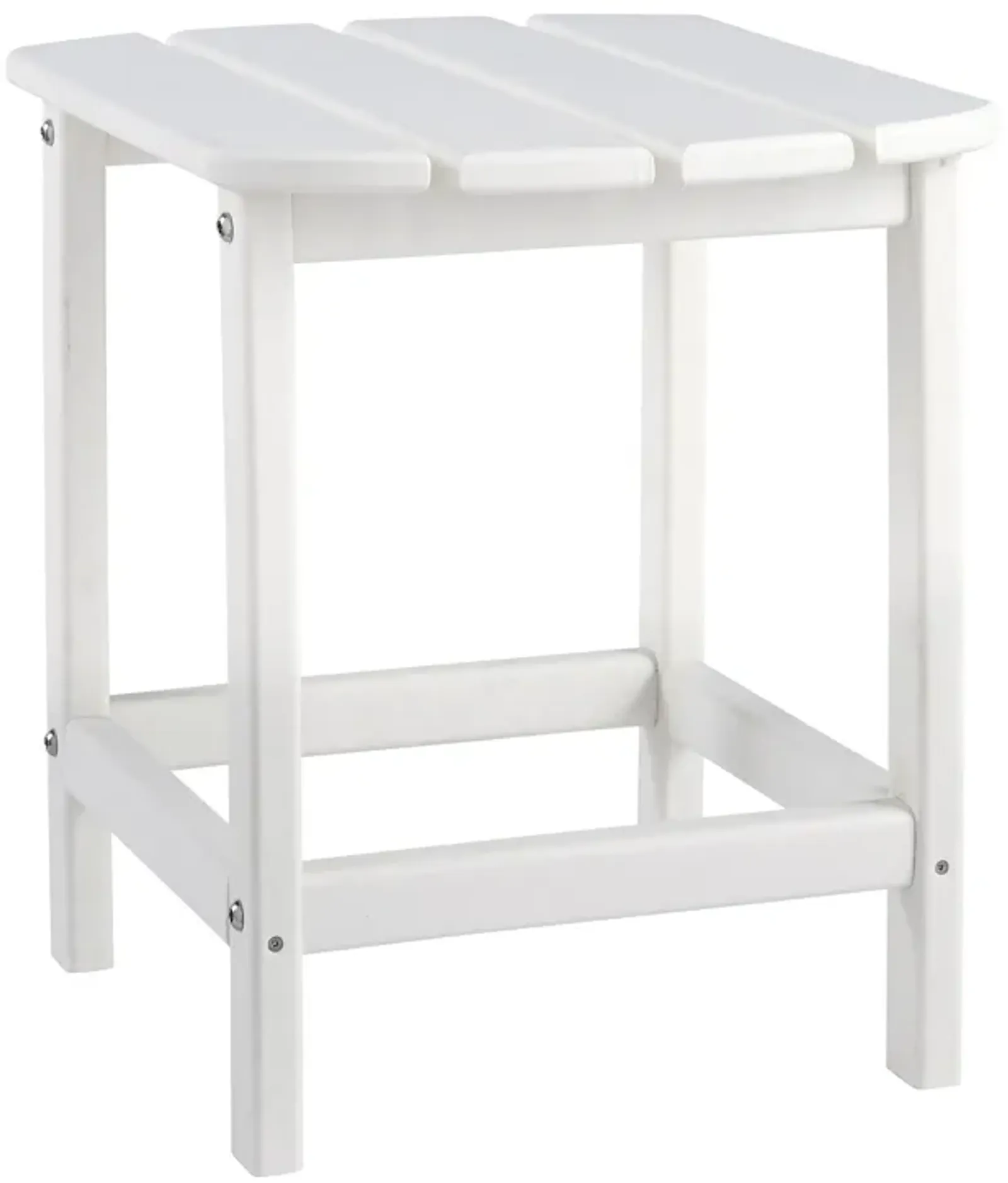 White Outdoor Chairside Table