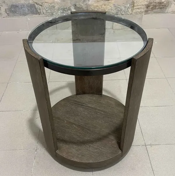 Enzo Nutmeg Round Chairside Table