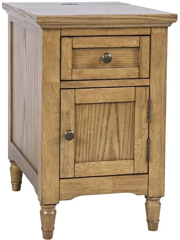 Brentwood Oak Power Chairside Table