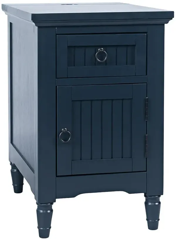 Westport Blue Power Chairside Table