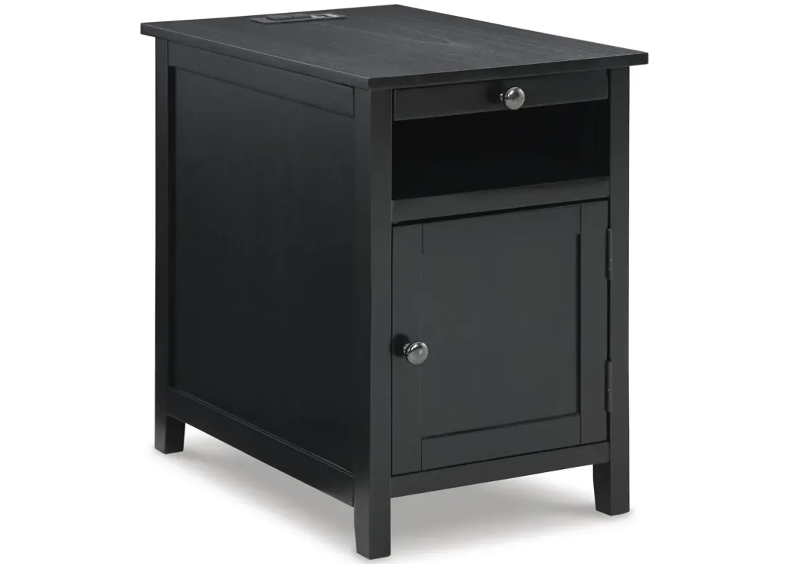 Treytown Black Chairside Table