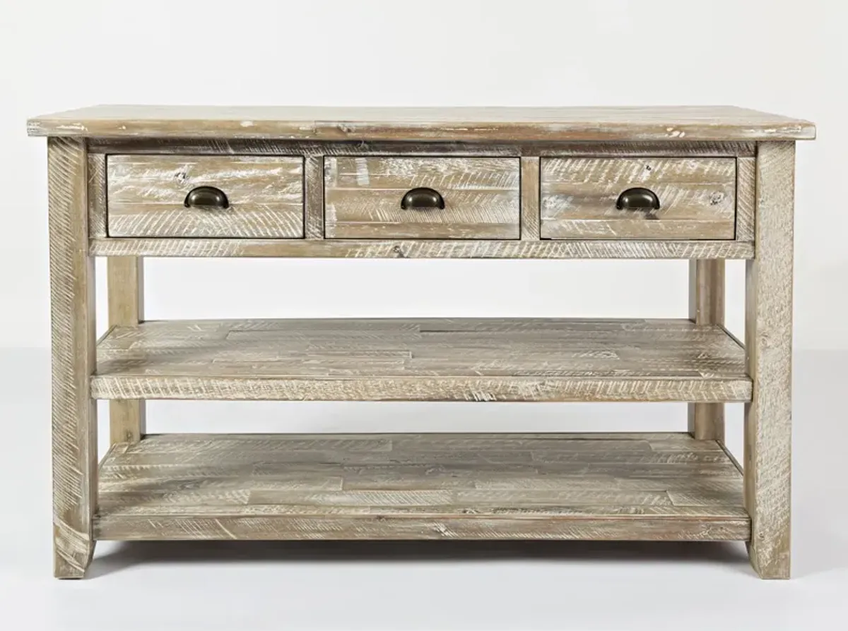 Seaside Washed Grey Sofa Table