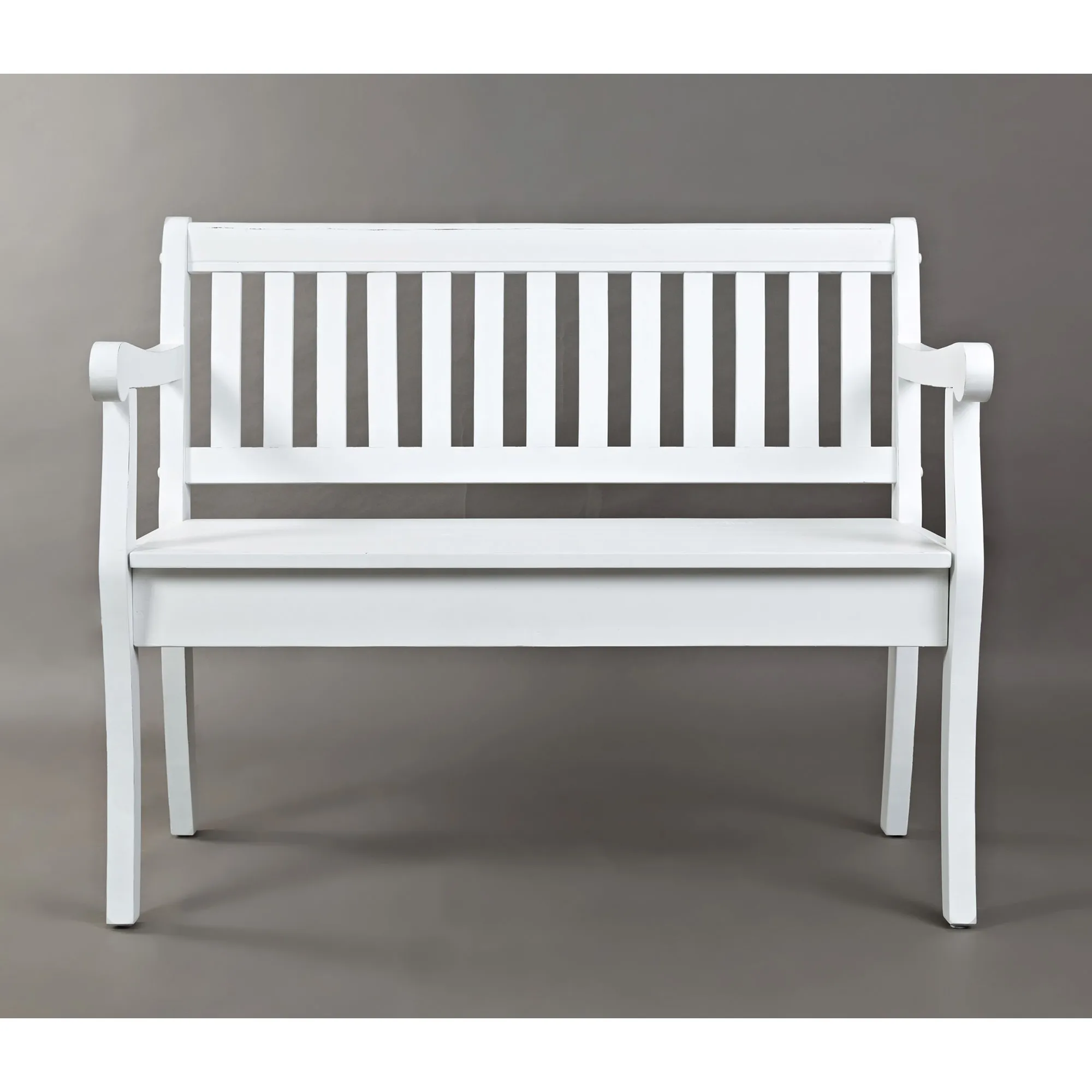 Seaside Weathered White Storage Bench