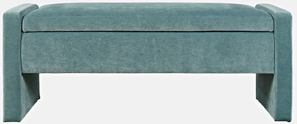 Braun Blue Accent Bench