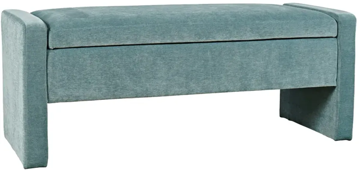 Braun Blue Accent Bench