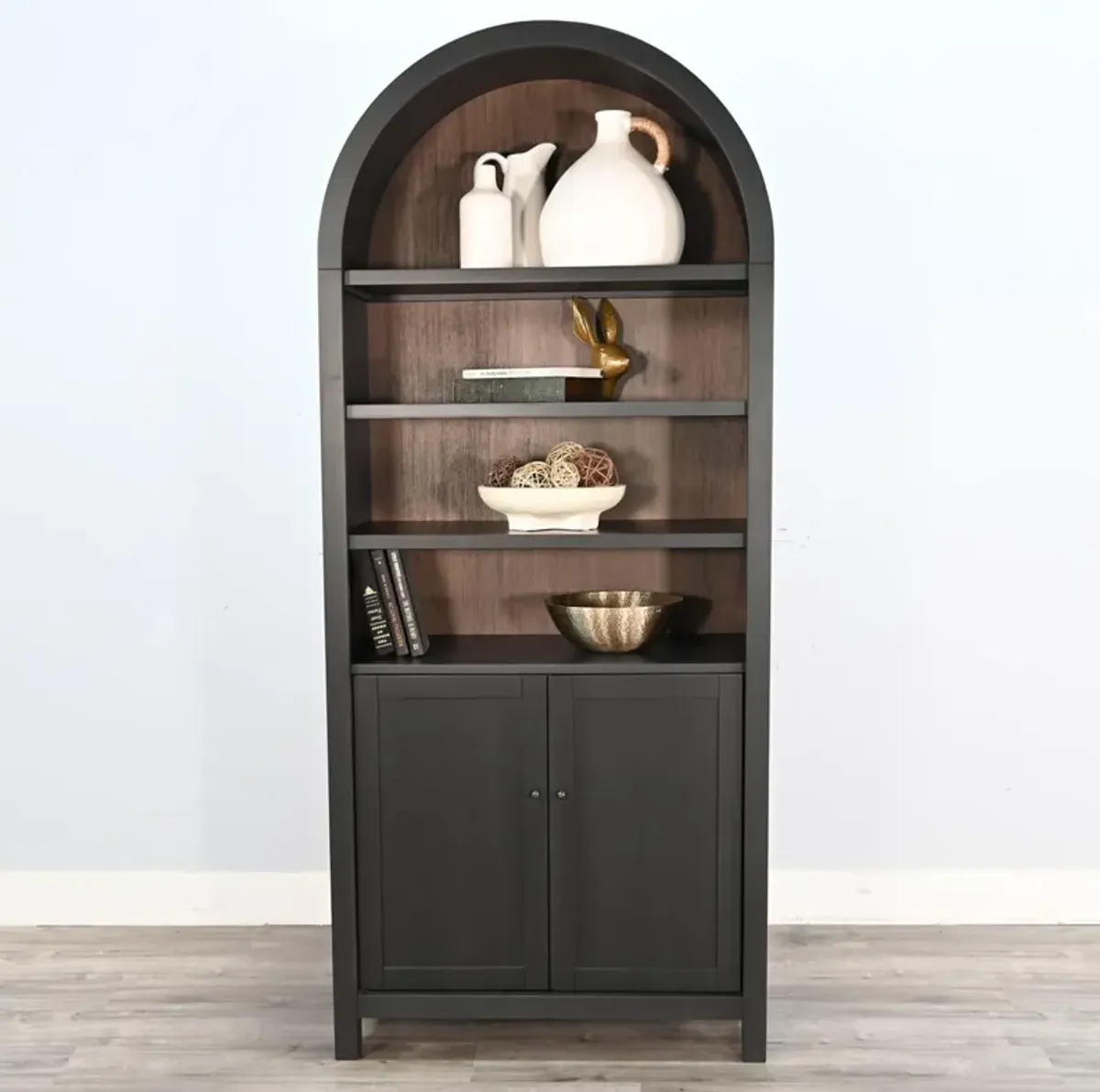 Black Arched Display Cabinet