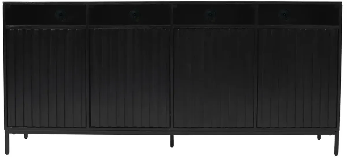 Ryder Black 70-Inch Entertainment Unit