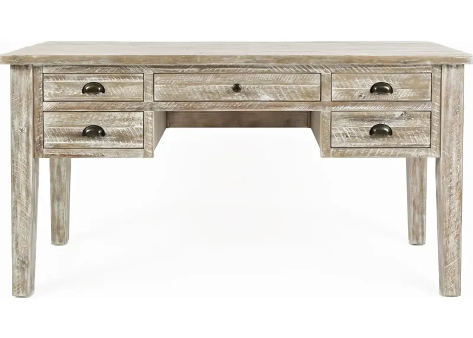 Seaside Washed Grey Leg Desk