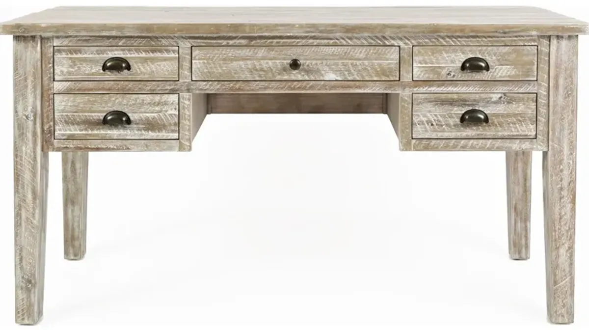 Seaside Washed Grey Leg Desk