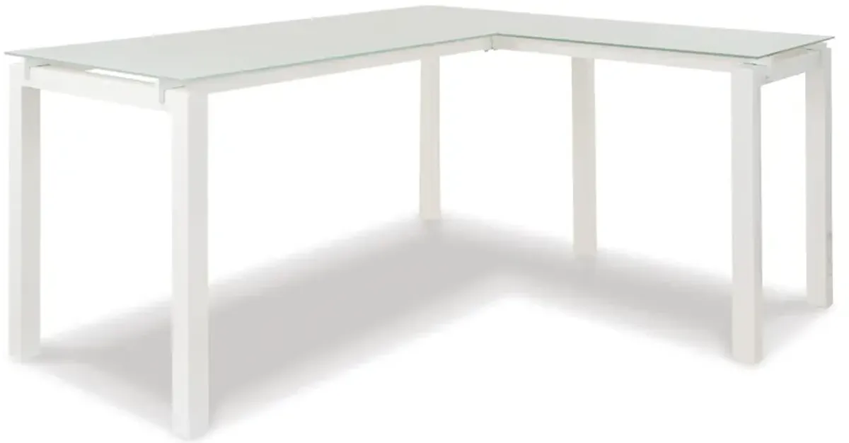 Baraga White Home Office L-Desk