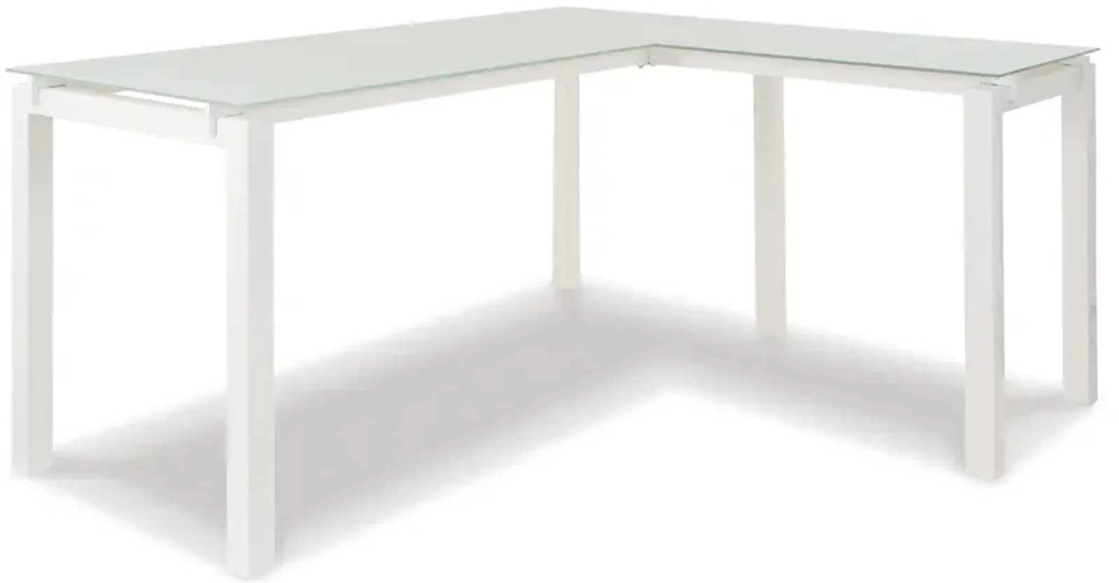 Baraga White Home Office L-Desk