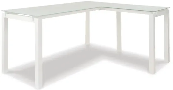 Baraga White Home Office L-Desk