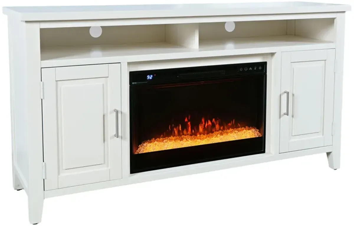 Urban Icon White Fireplace Entertainment Unit