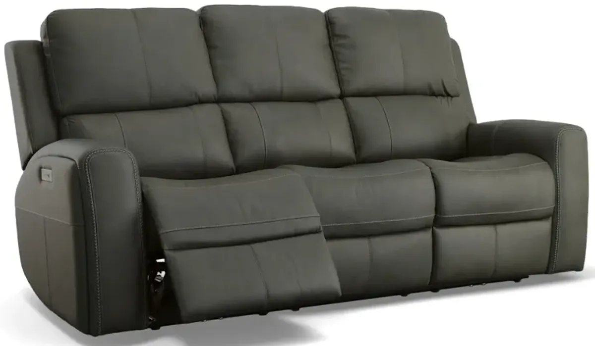 Linden Zero Gravity Power Headrest Reclining Sofa with Power Lumbar