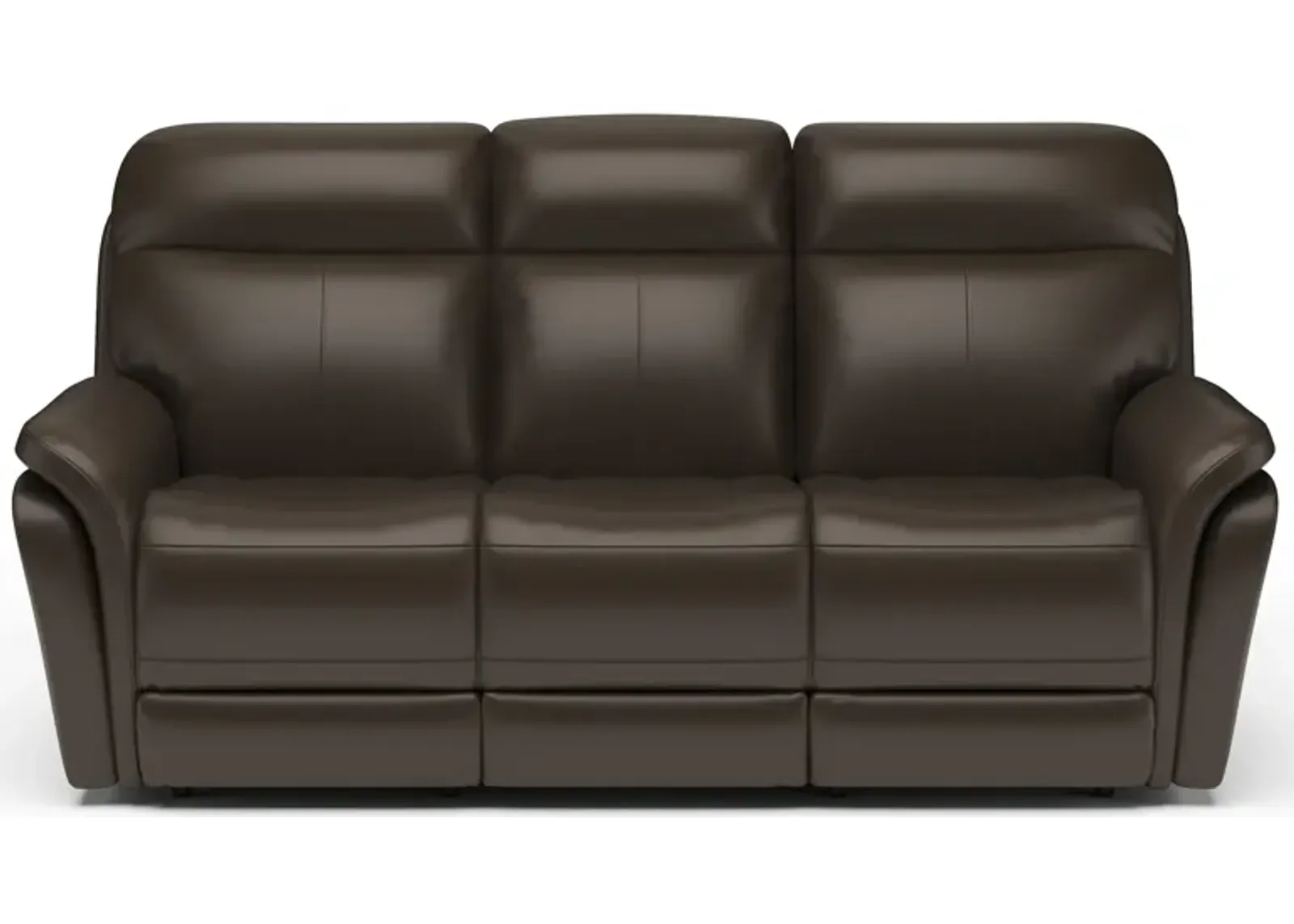 Zoey Brown Power Reclining Sofa with Power Headrest