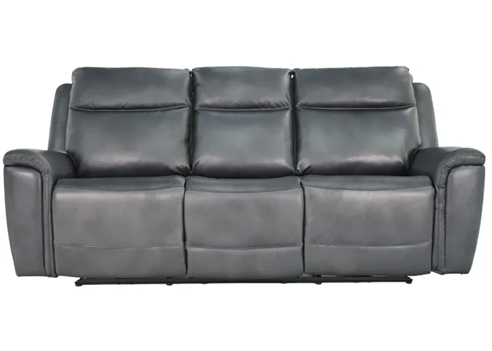 Chesapeake Blue Gray Zero Gravity Power Headrest Reclining Sofa