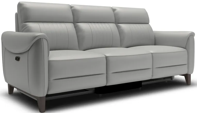 Florida Grey Power Headrest Reclining Sofa