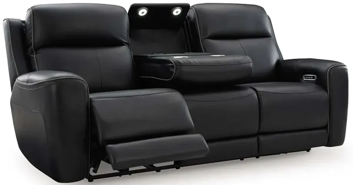 5Z-Comfort Onyx Zero G Power Headrest Reclining Sofa w/Heat & Massage