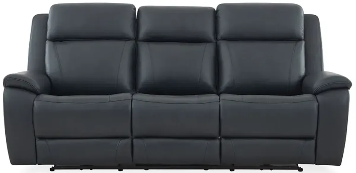 Nyxon Navy Power Headrest Reclining Sofa w/ Dropdown Table