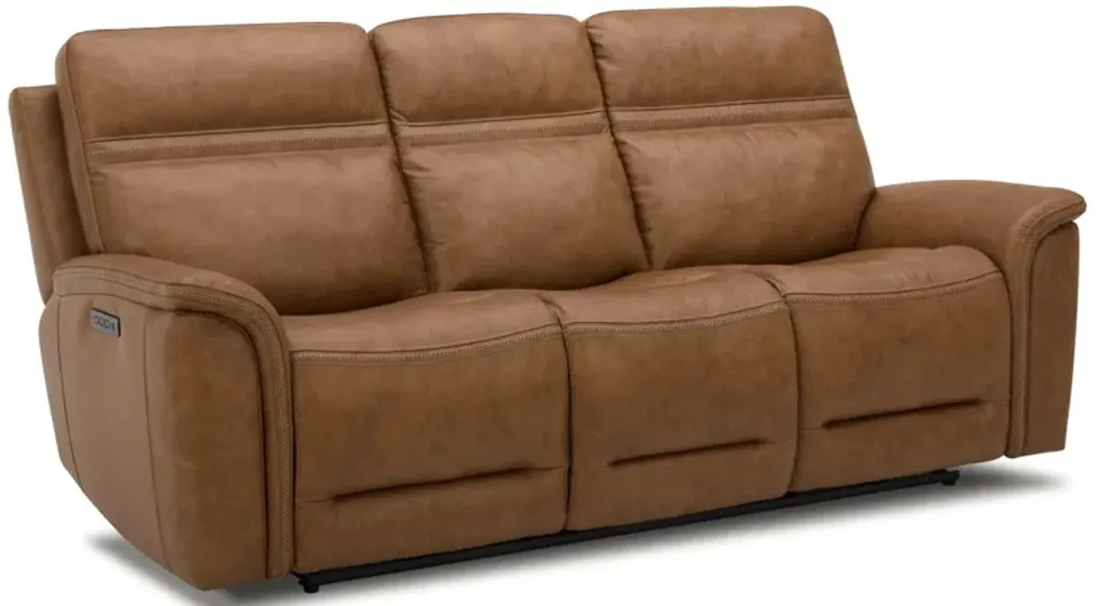 Cooper Camel Zero Gravity Power Headrest Reclining Sofa w/ Lumbar